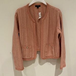 NWT J. Crew Pink Open Cardigan Sz Small